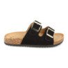 Sandalias planas comodas anatomicas para mujer color negro 1AY-1056