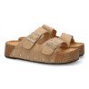 Sandalias de plataformas anatomicas para mujer color kaki L-5323