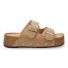 Sandalias de plataformas anatomicas para mujer color kaki L-5323