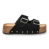 Sandalias de plataformas anatomicas para mujer color negro L-5323