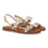 Sandalias planas comodas para mujer color champan W-5289