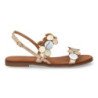 Sandalias planas comodas para mujer color champan W-5289