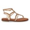 Sandalias planas comodas para mujer color champan W-5290