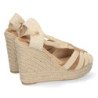 Sandalia de cuña alta mujer color camel