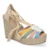 Sandalia cuña alta en yute lazos para mujer multicolor 1A-1561