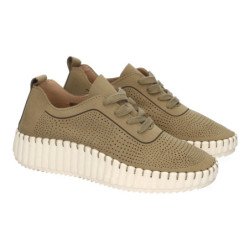 Deportivas cómodas diseño calado para mujer color verde AD-5082