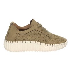 Deportivas cómodas diseño calado para mujer color verde AD-5082