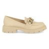Mocasín cadena color beige mujer