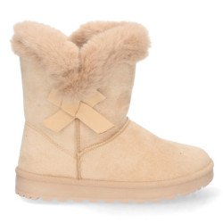 Botin australiano para mujer comodos forrado con pelo interior y lazo