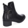 Botines de tacón bajo negros elegantes de vestir para mujer 2409