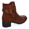 Botines de tacón bajo cómodos elegantes para mujer color camel 2412