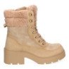 Botas estilo leñador con borreguillo para mujer color kaki 2421