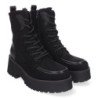 Botas estilo militar con plataforma cómodas para mujer color negro 2426