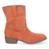 Botines bajos cómodos punta redonda mujer color naranja