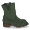 Botines bajos cómodos punta redonda mujer color verde