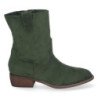Botines bajos cómodos punta redonda mujer color verde