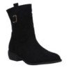Botines planos cómodos mujer color negro 2A-2392