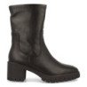 Botines tacón cómodo suela track mujer color negro
