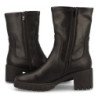 Botines tacón cómodo suela track mujer color negro