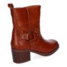 Botines de tacón medio estilo motero mujer color camel 4320