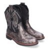 Botas planas estilo vaqueros para mujer color negro 7925