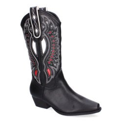 Botas cowboy para mujer cómodas y elegantes detalles en la caña