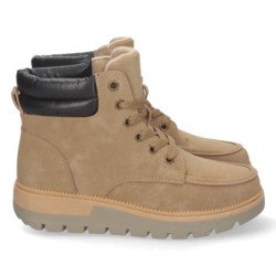 Botas bajas de montaña marrones con cordones para mujer