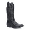 Bota de tacon para mujer comodos con bordado estilo cowboy