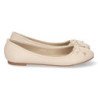 Bailarinas planas con lazo de diseño mujer color beige