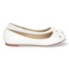 Bailarinas planas con lazo de diseño mujer color blanco