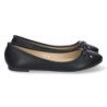 Bailarinas planas con lazo de diseño mujer color negro