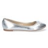 Bailarinas planas plateadas con lazo de diseño mujer