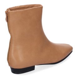 Botines planos cómodos para mujer elegantes color camel DB-3353