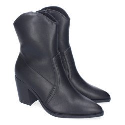 Botines tacón medio estilo campero mujer color negro DB-3354