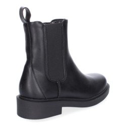Botines planos estilo chelsea para mujer color negro DB-3357
