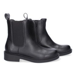 Botines planos estilo chelsea para mujer color negro DB-3357