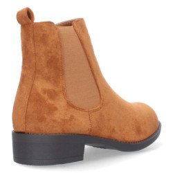 Botines cómods planos para mujer color camel GX260