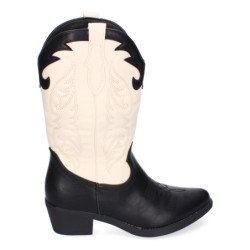 Botas altas camperas tacón bajo para mujer color negro HQ360