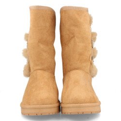 Botin australiano para mujer comodos forrado con pelo interior y hebillas