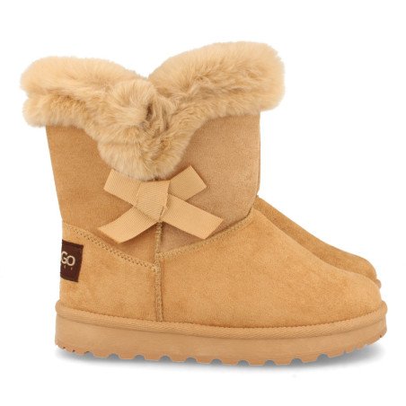 Botin australiano para mujer comodos forrado con pelo interior y lazo