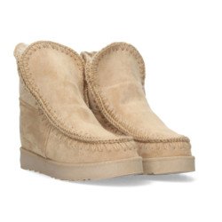 Botín plano para mujer estilo australiano material aterciopelado forrado de pelo