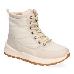 Botas planas de nieve acolchadas para mujer color beige PP-19