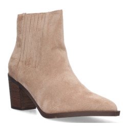 Botin de tacon para mujer comodos con material elastico y cierre