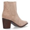 Botin de tacon para mujer comodos con material elastico y cierre