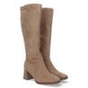 Botas lisas para mujer de tacón alto caña de 37cm
