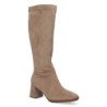 Botas lisas para mujer de tacón alto caña de 37cm