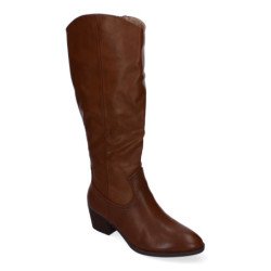 Botas de tacón para mujer comodas y elegantes puntera redonda