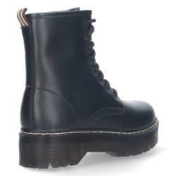 Botin de Tacon Ancho para Mujer Comodo con Estampado Liso Cierres