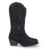 Bota de tacón para mujer comoda con calados y tachuelas