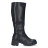 Bota de tacon para mujer liso punta redonda y cierre